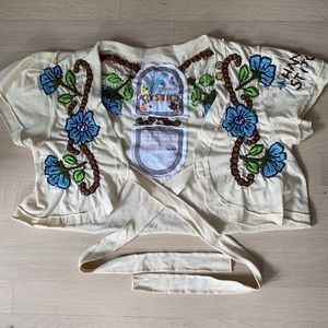 Joystick wraparound crop top